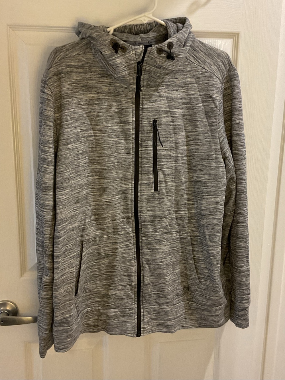 GAP fit all elements fleece Men's large full zip hoodie gray fall winter
